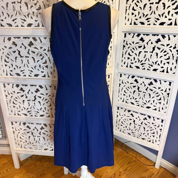 NWT Banana Republic Mythic Blue Fit & Flare Dress Sz 14 - Picture 2 of 7
